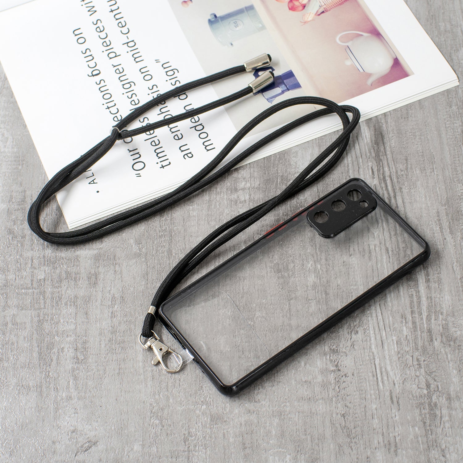 Transparent TPU + Acrylic Back Phone Cover Shell with Lanyard for Samsung Galaxy S20 FE 2022/S20 FE 4G/S20 FE 5G/S20 Lite - Black Transparent TPU + Acrylic Back Phone Cover Shell with Lanyard for Samsung Galaxy S20 FE 2022/S20 FE 4G/S20 FE 5G/S20 Lite - Black